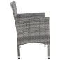 vidaXL 2-tlg. Garten-Lounge-Set mit Auflage Poly Rattan Grau vidaXL 2-tlg. Garten-Lounge-Set mit Auflage Poly Rattan Grau