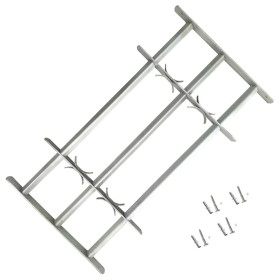 vidaXL Fenstergitter Verstellbar mit 3 Querstäben 700-1050 mm
