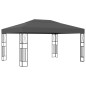 Pavillon mit LED-Lichterkette 3x4 m Anthrazit Stoff Pavillon mit LED-Lichterkette 3x4 m Anthrazit Stoff