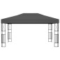 Pavillon mit LED-Lichterkette 3x4 m Anthrazit Stoff Pavillon mit LED-Lichterkette 3x4 m Anthrazit Stoff