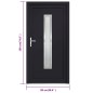vidaXL Haustür Anthrazit 98x190 cm PVC vidaXL Haustür Anthrazit 98x190 cm PVC