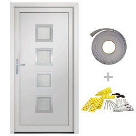 vidaXL Haustür Weiß 98x200 cm PVC