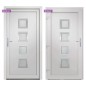 vidaXL Haustür Weiß 98x200 cm PVC vidaXL Haustür Weiß 98x200 cm PVC