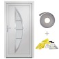 vidaXL Haustür Weiß 108x208 cm PVC vidaXL Haustür Weiß 108x208 cm PVC