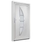 vidaXL Haustür Weiß 108x208 cm PVC vidaXL Haustür Weiß 108x208 cm PVC