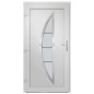 vidaXL Haustür Weiß 108x208 cm PVC vidaXL Haustür Weiß 108x208 cm PVC