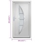 vidaXL Haustür Weiß 108x208 cm PVC vidaXL Haustür Weiß 108x208 cm PVC