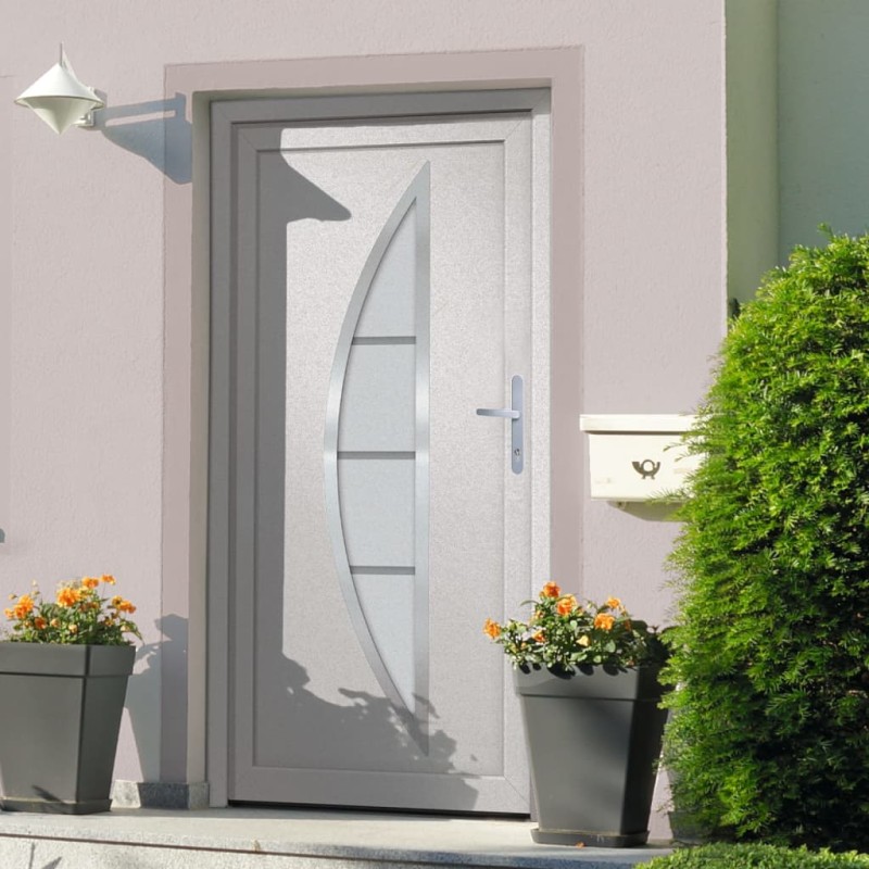 vidaXL Haustür Weiß 98x208 cm PVC vidaXL Haustür Weiß 98x208 cm PVC