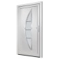 vidaXL Haustür Weiß 98x208 cm PVC vidaXL Haustür Weiß 98x208 cm PVC