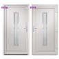 vidaXL Haustür Weiß 88x200 cm PVC vidaXL Haustür Weiß 88x200 cm PVC