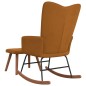vidaXL Schaukelstuhl mit Hocker Samt Braun vidaXL Schaukelstuhl mit Hocker Samt Braun