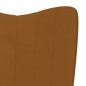 vidaXL Schaukelstuhl mit Hocker Samt Braun vidaXL Schaukelstuhl mit Hocker Samt Braun
