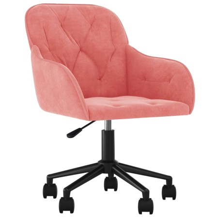 vidaXL Bürostuhl Drehbar Rosa Samt