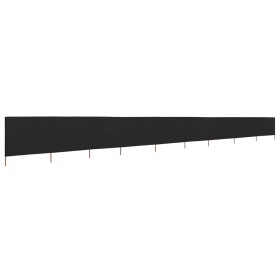 vidaXL 9-teiliges Windschutzgewebe 1200 x 80 cm Schwarz