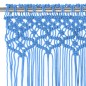 vidaXL Makramee Vorhang Blau 140x240 cm Baumwolle vidaXL Makramee Vorhang Blau 140x240 cm Baumwolle