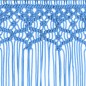 vidaXL Makramee Vorhang Blau 140x240 cm Baumwolle vidaXL Makramee Vorhang Blau 140x240 cm Baumwolle