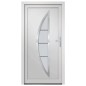 vidaXL Haustür Weiß 108x208 cm PVC vidaXL Haustür Weiß 108x208 cm PVC