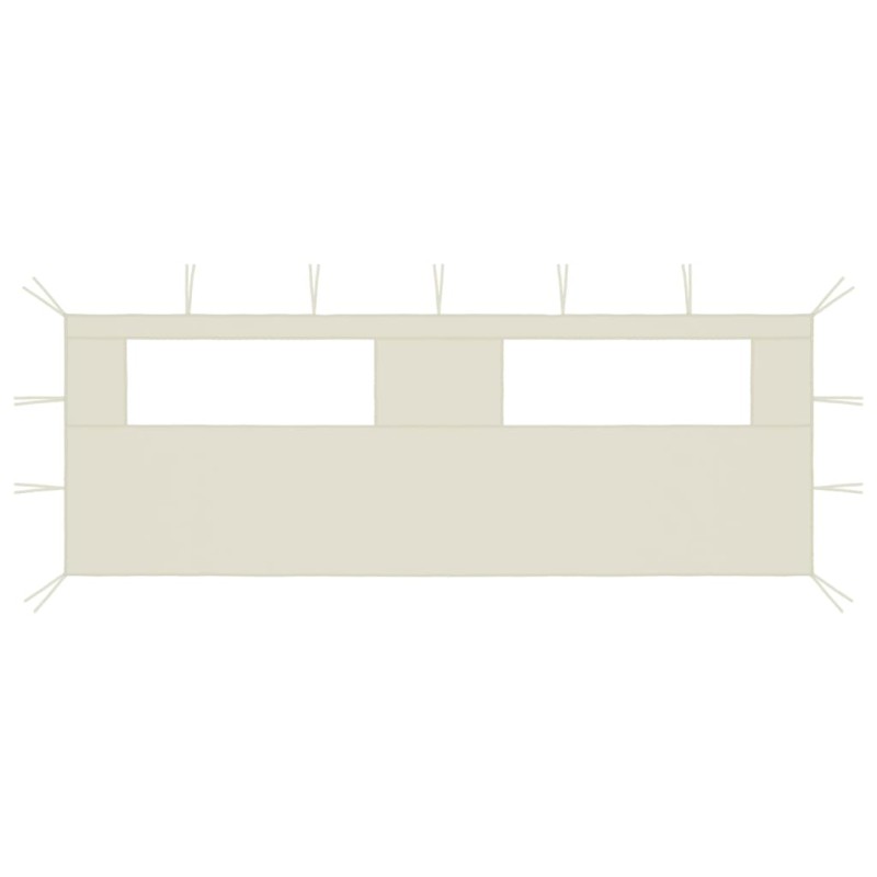 Pavillon-Seitenwand mit Fenstern 6x2 m Creme Pavillon-Seitenwand mit Fenstern 6x2 m Creme