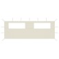 Pavillon-Seitenwand mit Fenstern 6x2 m Creme Pavillon-Seitenwand mit Fenstern 6x2 m Creme