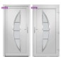 vidaXL Haustür Weiß 108x208 cm PVC vidaXL Haustür Weiß 108x208 cm PVC