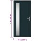 vidaXL Haustür Anthrazit 98x208 cm PVC vidaXL Haustür Anthrazit 98x208 cm PVC