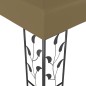 Pavillon mit LED-Lichterkette 3x3 m Taupe Pavillon mit LED-Lichterkette 3x3 m Taupe