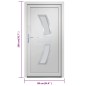 vidaXL Haustür Weiß 88x200 cm PVC vidaXL Haustür Weiß 88x200 cm PVC