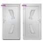 vidaXL Haustür Weiß 98x208 cm PVC vidaXL Haustür Weiß 98x208 cm PVC