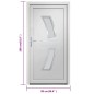 vidaXL Haustür Weiß 98x208 cm PVC vidaXL Haustür Weiß 98x208 cm PVC