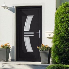 vidaXL Haustür Anthrazit 108x208 cm PVC
