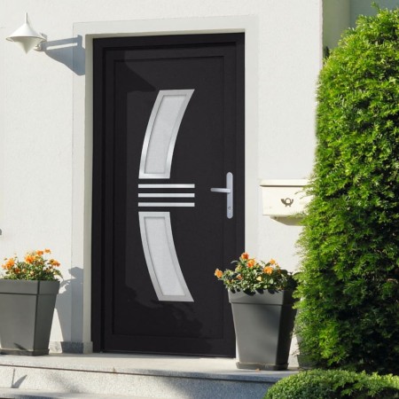 vidaXL Haustür Anthrazit 108x208 cm PVC