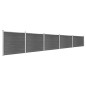 Zaunelement Set WPC 872x146 cm Schwarz Zaunelement Set WPC 872x146 cm Schwarz