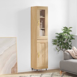 Highboard Sonoma-Eiche 34,5x34x180 cm Holzwerkstoff
