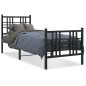 vidaXL Bettgestell mit Kopf- und Fußteil Metall Schwarz 75x190 cm vidaXL Bettgestell mit Kopf- und Fußteil Metall Schwarz 75x190 cm
