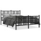 vidaXL Bettgestell mit Kopf- und Fußteil Metall Schwarz 120x190 cm vidaXL Bettgestell mit Kopf- und Fußteil Metall Schwarz 120x190 cm
