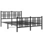 vidaXL Bettgestell mit Kopf- und Fußteil Metall Schwarz 120x190 cm vidaXL Bettgestell mit Kopf- und Fußteil Metall Schwarz 120x190 cm
