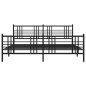 vidaXL Bettgestell mit Kopf- und Fußteil Metall Schwarz 183x213 cm vidaXL Bettgestell mit Kopf- und Fußteil Metall Schwarz 183x213 cm