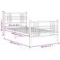 vidaXL Bettgestell mit Kopf- und Fußteil Metall Weiß 100x190 cm vidaXL Bettgestell mit Kopf- und Fußteil Metall Weiß 100x190 cm