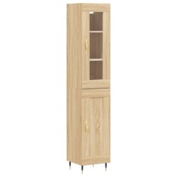 Highboard Sonoma-Eiche 34,5x34x180 cm Holzwerkstoff