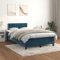 vidaXL Boxspringbett mit Matratze Dunkelblau 120x190 cm Samt vidaXL Boxspringbett mit Matratze Dunkelblau 120x190 cm Samt