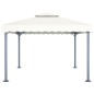Pavillon mit LED-Lichterkette 400x300 cm Cremeweiß Aluminium Pavillon mit LED-Lichterkette 400x300 cm Cremeweiß Aluminium