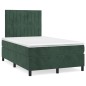 vidaXL Boxspringbett mit Matratze Dunkelgrün 120x190 cm Samt vidaXL Boxspringbett mit Matratze Dunkelgrün 120x190 cm Samt