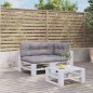 vidaXL Palettenkissen 3-tlg. Grau Stoff vidaXL Palettenkissen 3-tlg. Grau Stoff