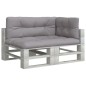 vidaXL Palettenkissen 3-tlg. Grau Stoff vidaXL Palettenkissen 3-tlg. Grau Stoff