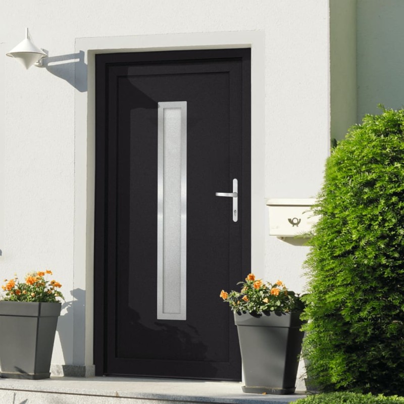 vidaXL Haustür Anthrazit 88x200 cm PVC vidaXL Haustür Anthrazit 88x200 cm PVC