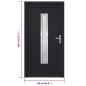 vidaXL Haustür Anthrazit 88x200 cm PVC vidaXL Haustür Anthrazit 88x200 cm PVC