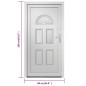 vidaXL Haustür Weiß 88x200 cm PVC vidaXL Haustür Weiß 88x200 cm PVC