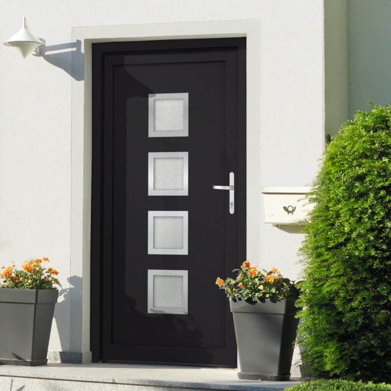 vidaXL Haustür Anthrazit 108x200 cm PVC vidaXL Haustür Anthrazit 108x200 cm PVC
