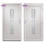 vidaXL Haustür Weiß 98x190 cm PVC vidaXL Haustür Weiß 98x190 cm PVC