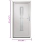 vidaXL Haustür Weiß 98x190 cm PVC vidaXL Haustür Weiß 98x190 cm PVC